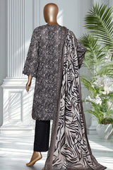 Bin Saeed Stitched 3 Piece Exclusive Printed Lawn Vol-02 Suit-LSM-2768-BLACK