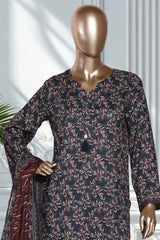 Bin Saeed Stitched 3 Piece Exclusive Printed Lawn Vol-02 Suit-LSM-2774-BLUE