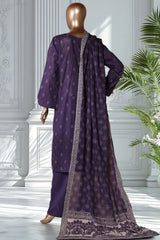 Bin Saeed Stitched 3 Piece Exclusive Printed Lawn Vol-02 Suit-LSM-2775-PURPLE