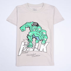 Kjunction Boys Half Sleeves-Printed T-Shirt (Hulk)