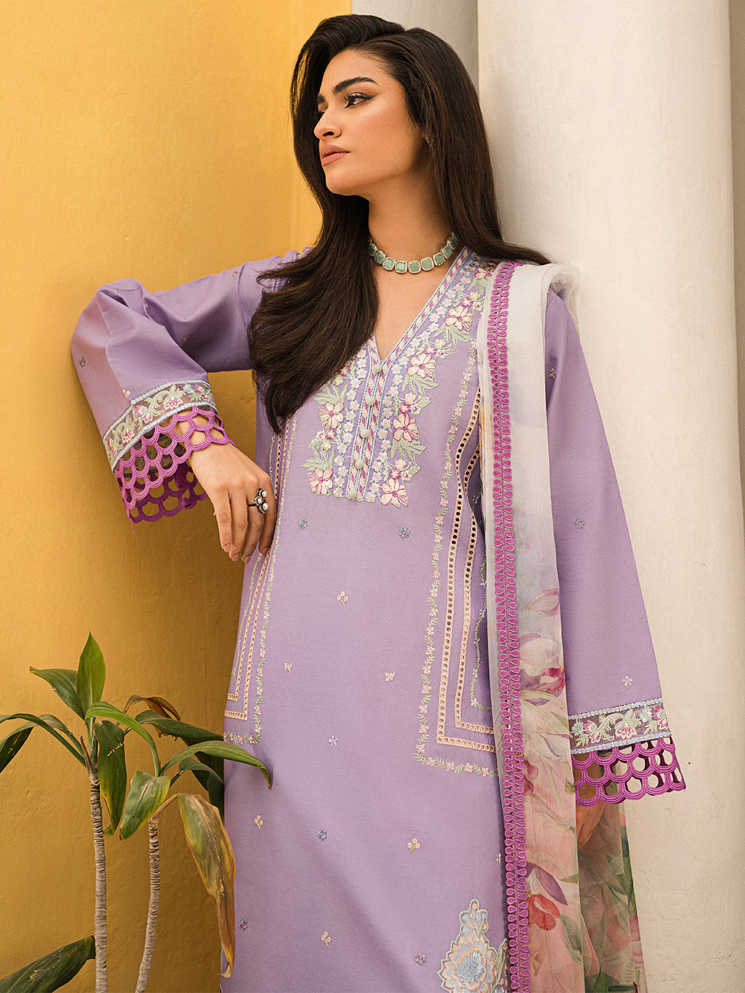 Wisteria by Roheenaz Unstitched 3 Piece Summer Lawn V-II Collection'2023-27-B-Giti