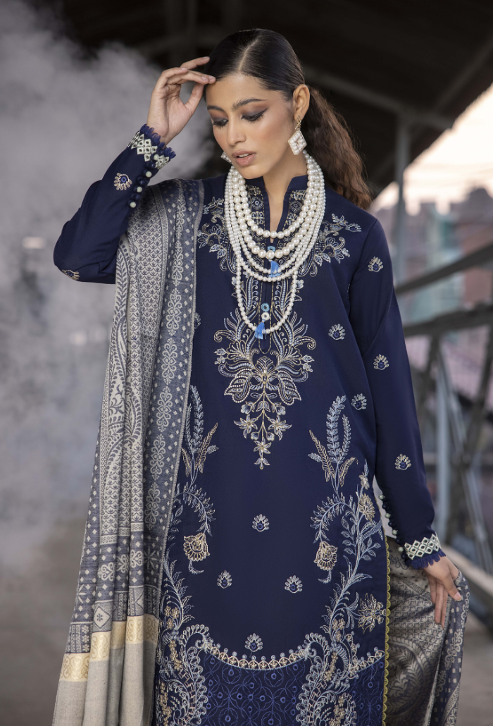 Rahgeer By Humdum Unstitched 3 Piece Emb Wool Winter Collection'2024-D-05