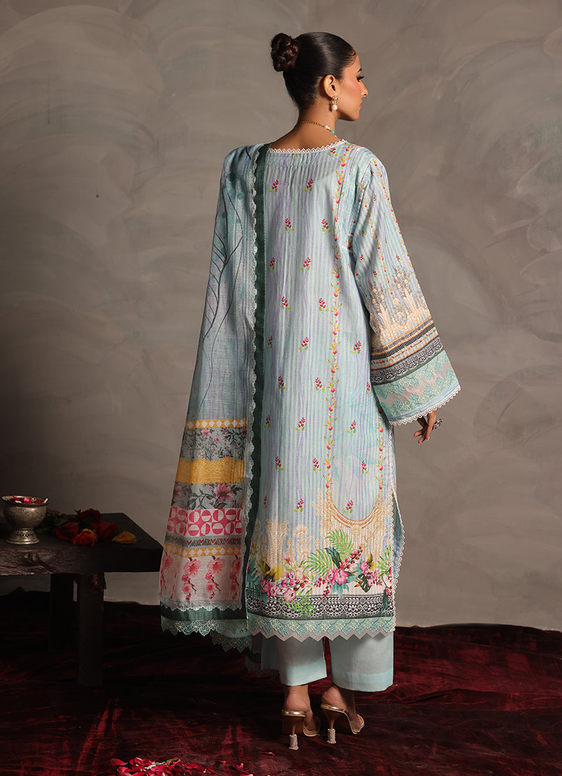 Zlooms 3 Pc Dobby Unstitched Suit - ZL25-C08-03