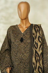 Bin Saeed Stitched 3 Piece Exclusive Printed Lawn Vol-04 Suit-LSM-2826-BLACK