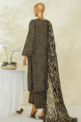 Bin Saeed Stitched 3 Piece Exclusive Printed Lawn Vol-04 Suit-LSM-2826-BLACK