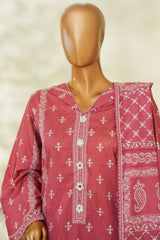 Bin Saeed Stitched 3 Piece Exclusive Printed Lawn Vol-04 Suit-LSM-2853-PINK