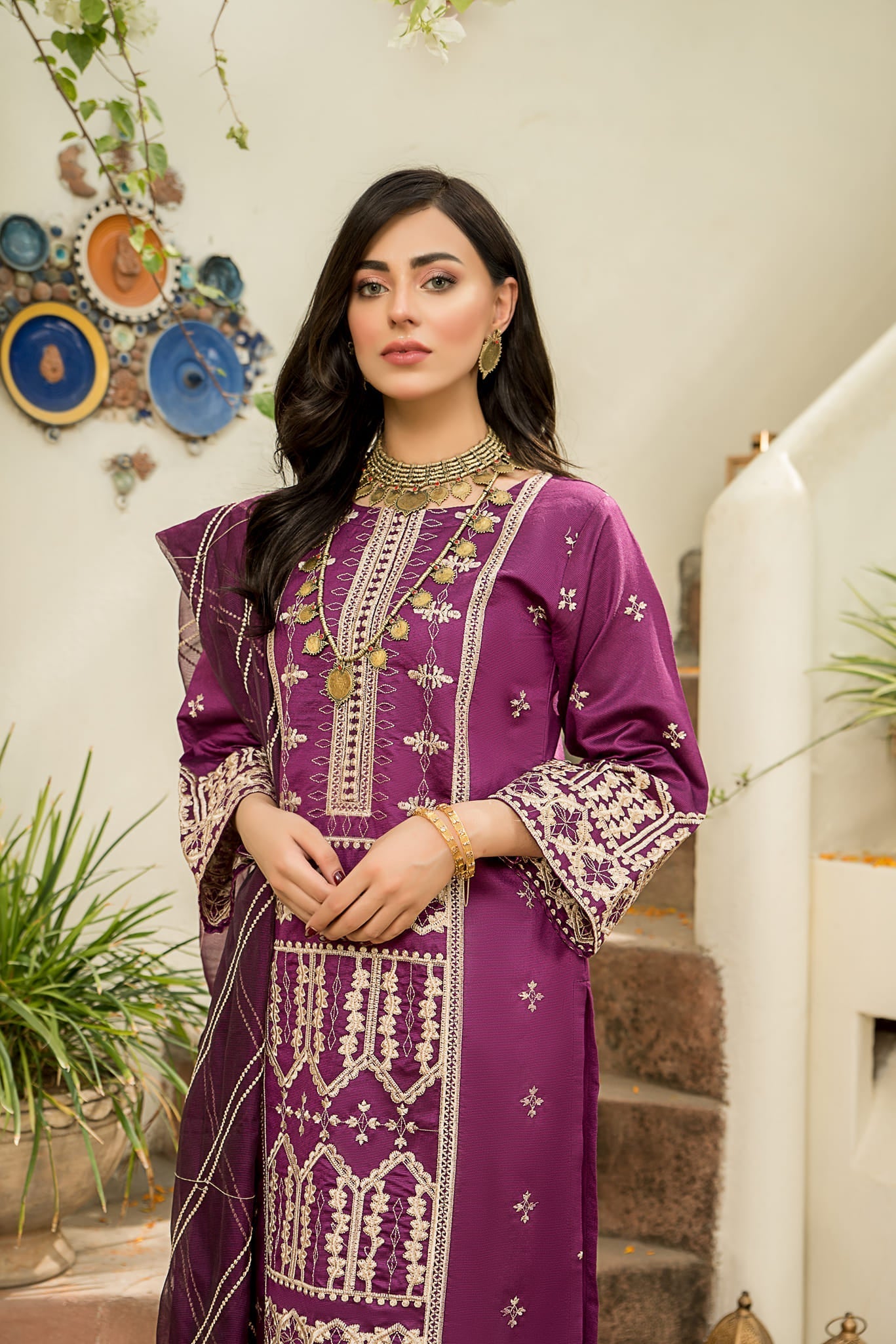 Raahi by Panache Apparel Stitched Collection-Sangria