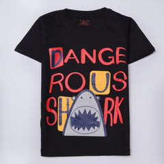 Kjunction Boys Half Sleeves-Printed T-Shirt (Dangerous)