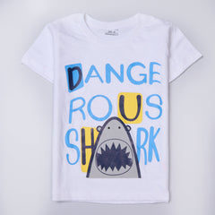 Kjunction Boys Half Sleeves-Printed T-Shirt (Dangerous)