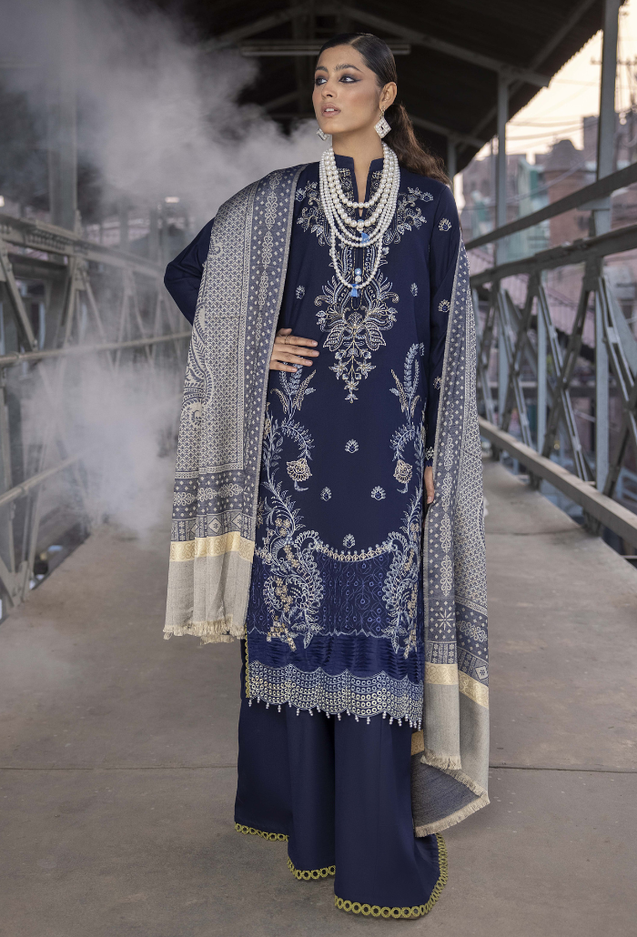 Rahgeer By Humdum Unstitched 3 Piece Emb Wool Winter Collection'2024-D-05