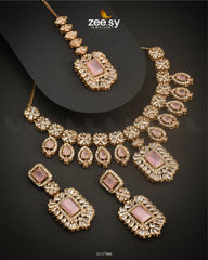 Wave Necklace Set Mint pink - Zeesy Jewellery