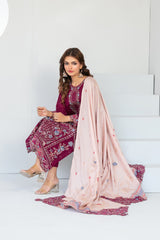 Abdar By Tawakkal Unstitched 3 Piece Emb Lawn Suit-D-2962