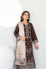 Abdar By Tawakkal Unstitched 3 Piece Emb Lawn Suit-D-2964