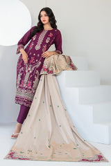 Abdar By Tawakkal Unstitched 3 Piece Emb Lawn Suit-D-2966
