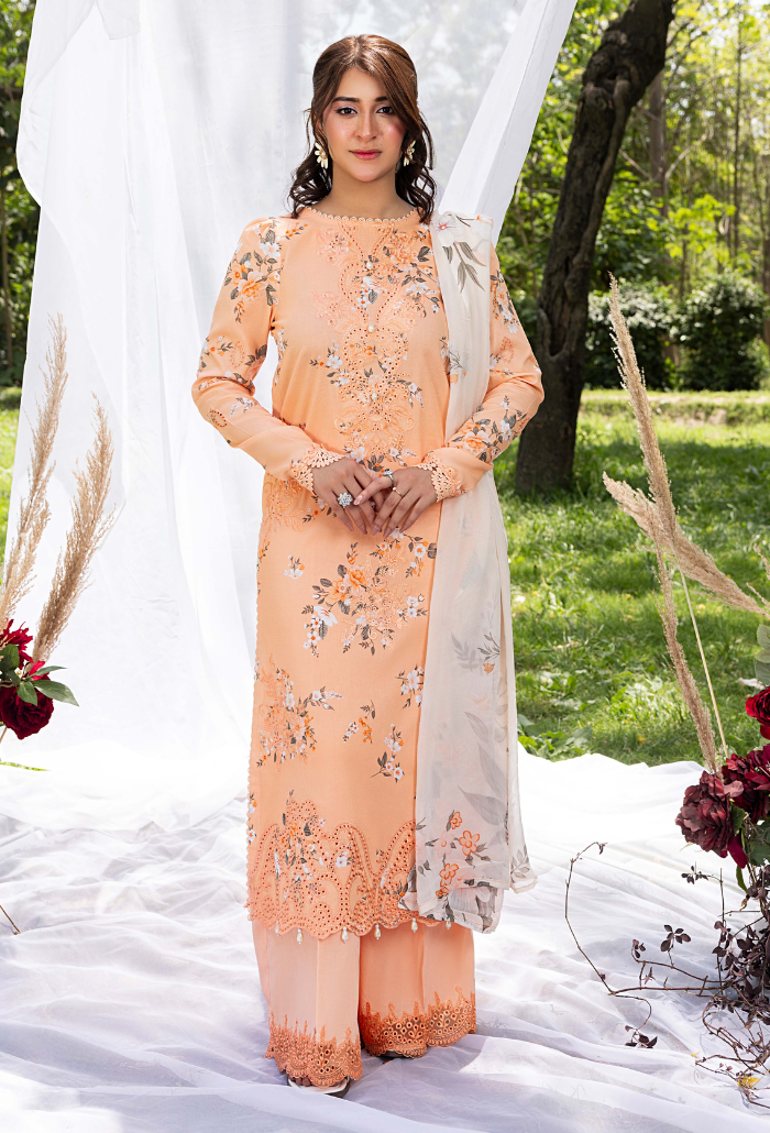 Koel By Humdum Unstitched 3 Piece Emb Chikankari Lawn Collection'2025-D-02