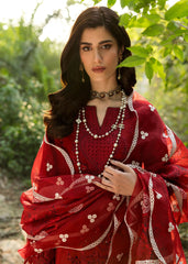 Floral Forest By Sardinia Unstitched 3 Piece Lawn Collection-Crimson Bloom