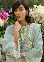 Floral Forest By Sardinia Unstitched 3 Piece Lawn Collection-Sky Petal