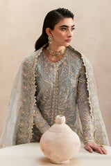 Clay & Coture by Emaan Adeel Unstitched 3 Piece Luxury Formals Collection CC-08-SILVELLA