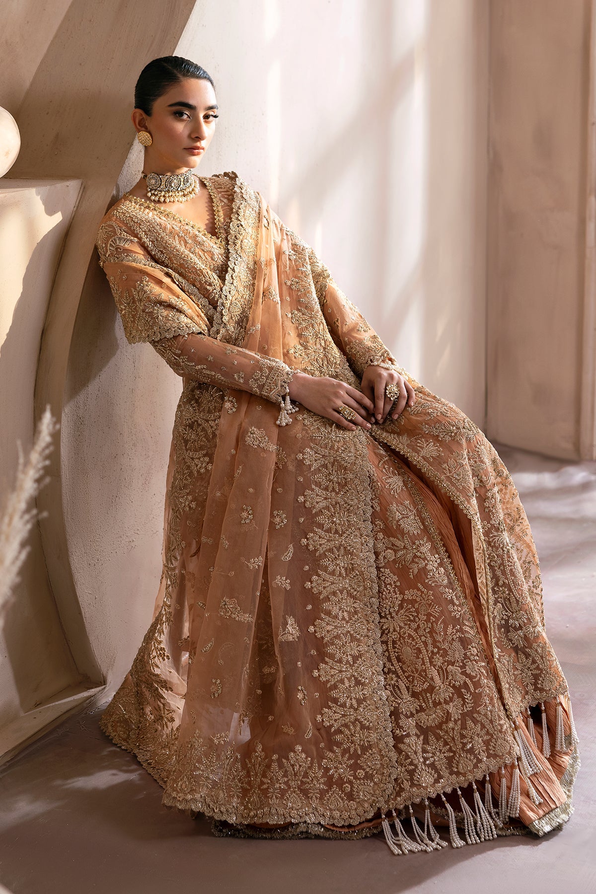 Clay & Coture by Emaan Adeel Unstitched 3 Piece Luxury Formals Collection CC-01-CAMELIA