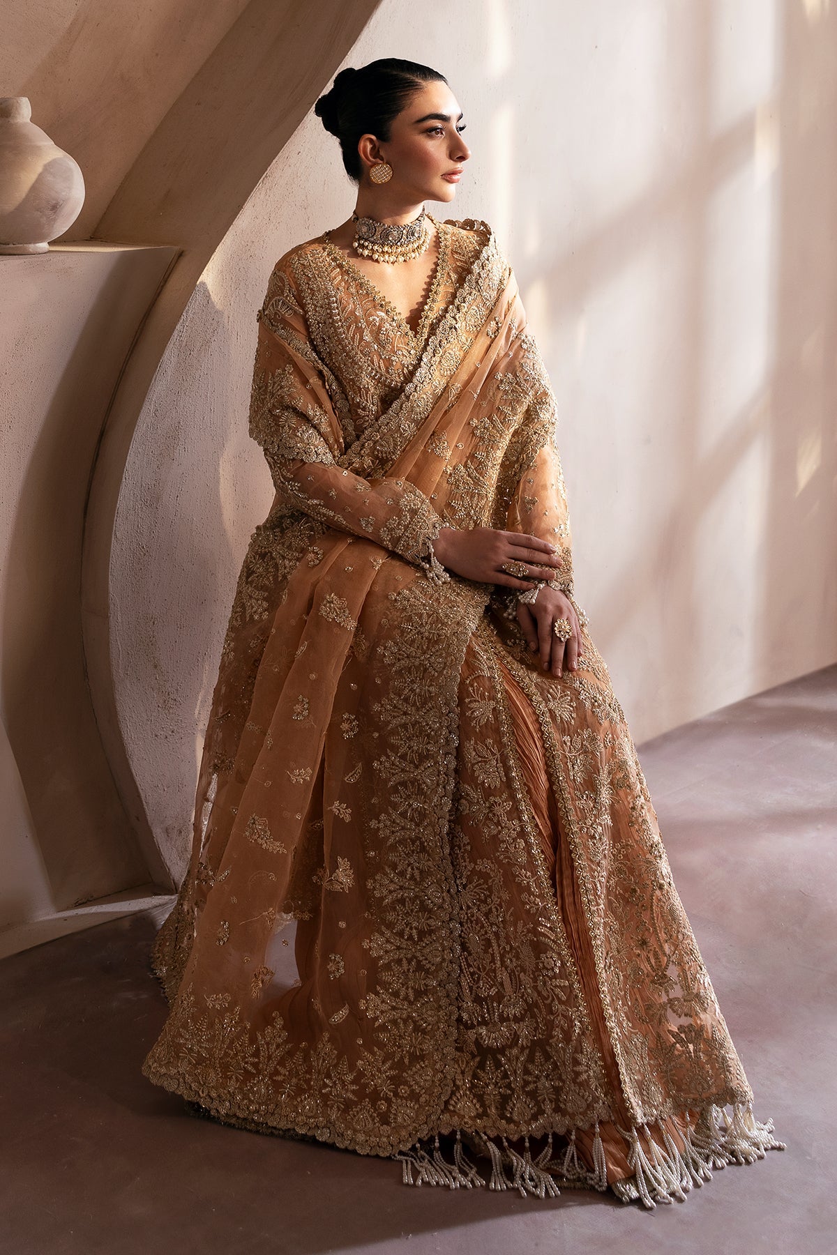 Clay & Coture by Emaan Adeel Unstitched 3 Piece Luxury Formals Collection CC-01-CAMELIA