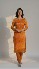 Amna Ali Nawaz Stitched 2 Piece Khaddar Suit-KORG002