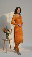 Amna Ali Nawaz Stitched 2 Piece Khaddar Suit-KORG002