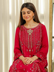 Rangeen Stitched 3 Piece Formals-Haseena