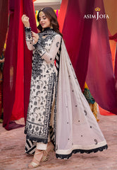Asim Jofa Abresham '23 Ajab-02 Embroidered Chiffon 3 Pcs