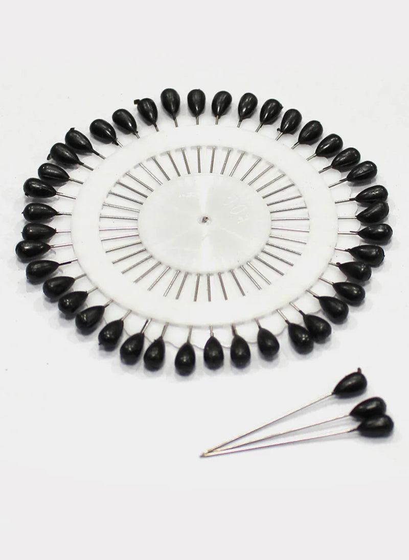 Hijab Ul Hareem Ring Pins Big 40 Pcs Pkt Black