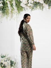 Ahlam Soft Cambric Stitched-Color Splash Co-ord Set Collection'2024