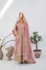 Saira Sultana Stitched Wedding Formals Suit-Muneeha-T Pink