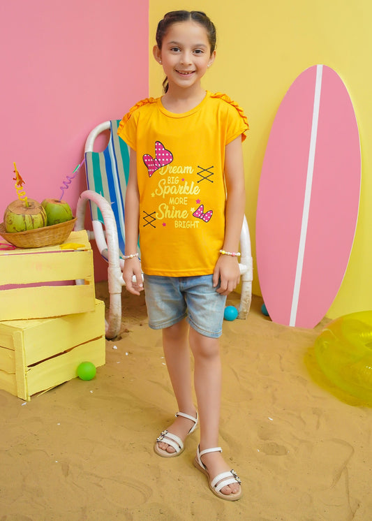 Modest Stitched Summer Kids Collection'2024-Shine Bright Graphic Tee