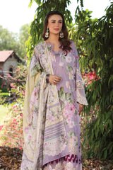 Elaf Prints Unstitched 3 Piece Printed Chikankari Lawn Collection'2024-ECK-03-A-Lilac L'Amour