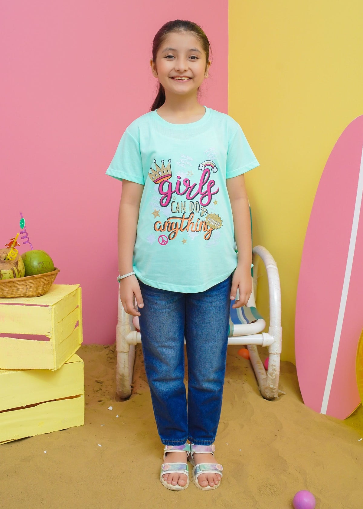 Modest Stitched Summer Kids Collection'2024-Power Graphic Tee