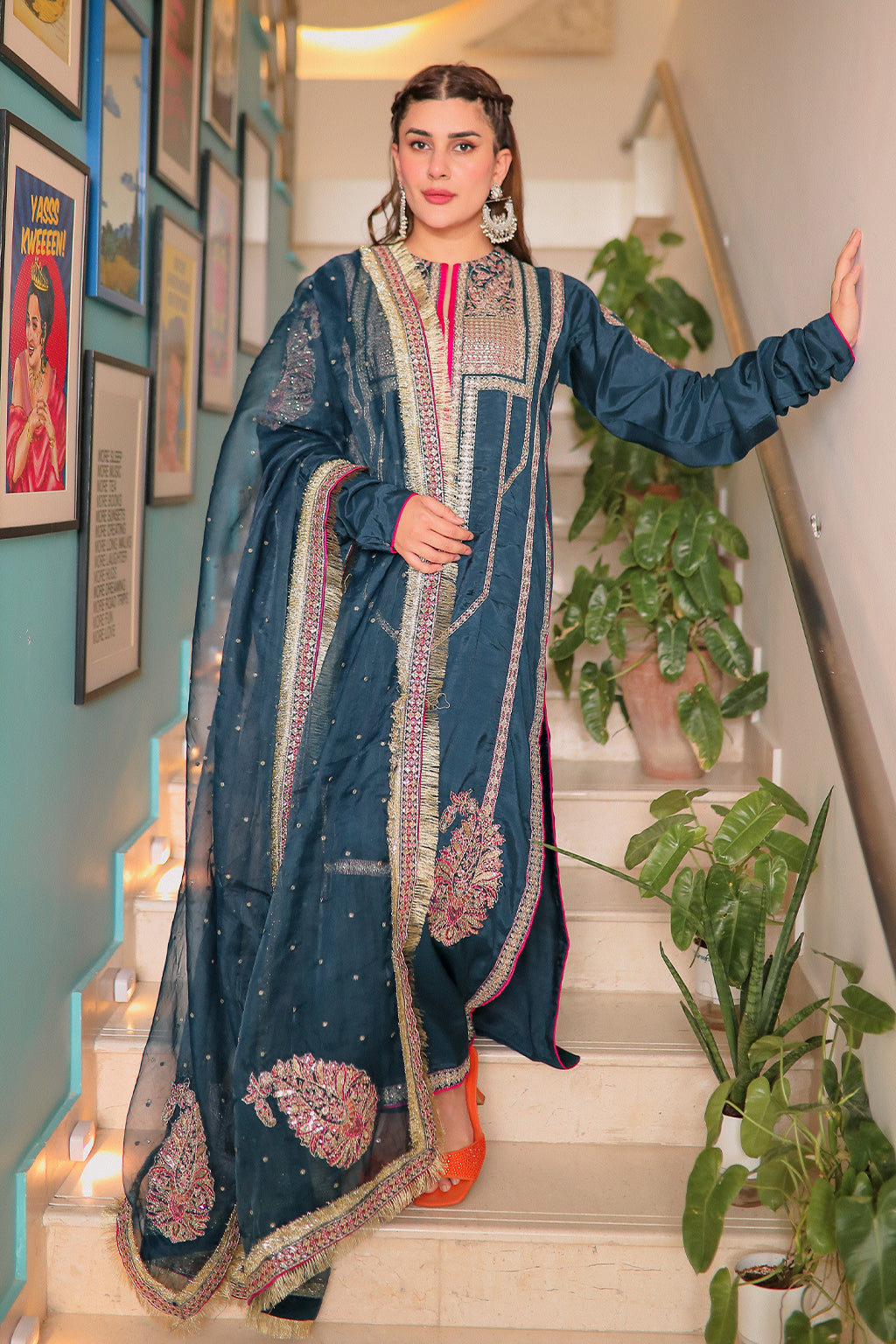 Meeral Stitched 3 Piece Luxury Formals Pret Collection'2025-Mohini - Meeral Luxe