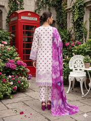 Dr Print 17 By Dr Haris Unstitched 3 Piece Lawn Suit-DPR-0164