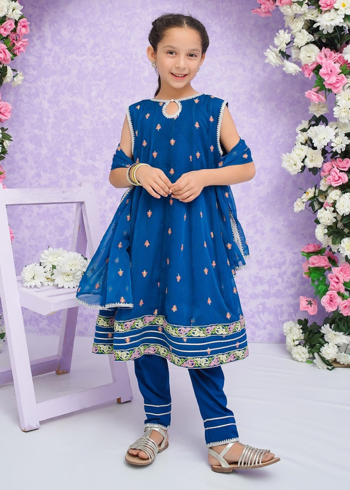 Modest Stitched 3 Piece Kids Festive Formals Edit-02 Collection'2024-Zooni