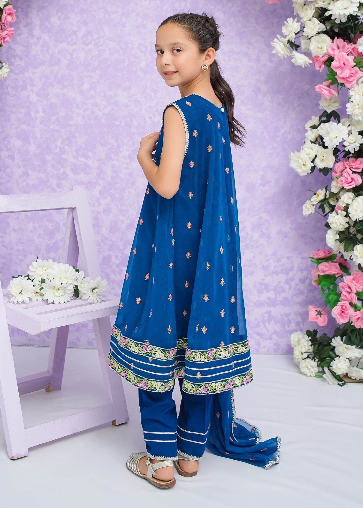 Modest Stitched 3 Piece Kids Festive Formals Edit-02 Collection'2024-Zooni