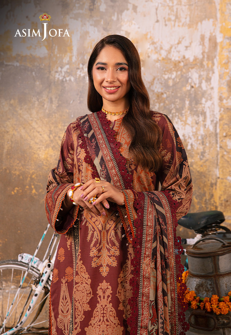 Asim Jofa Aira & Asra Pret Ajarp-24 Embroidered Lawn Stitched 3 Pcs