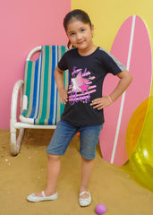 Modest Stitched Summer Kids Collection'2024-Star Graphic Tee - Black