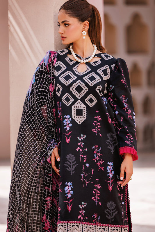 C Prints By Charizma Unstitched 3 Piece Printed Lawn Vol-07 Black Edition Collection'2024-CP4-64