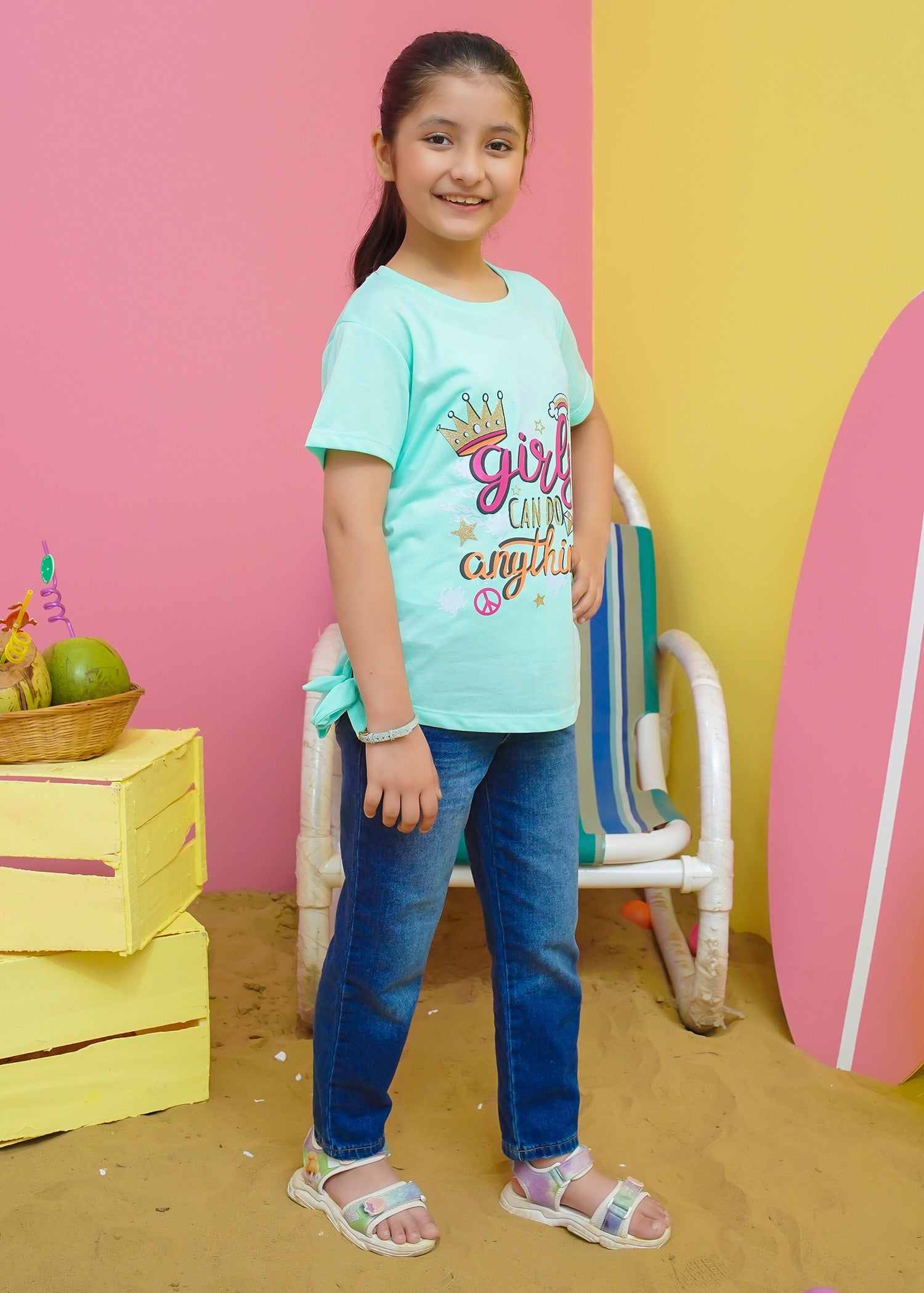 Modest Stitched Summer Kids Collection'2024-Power Graphic Tee