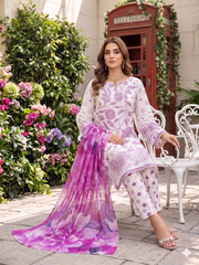 Dr Print 17 By Dr Haris Unstitched 3 Piece Lawn Suit-DPR-0164