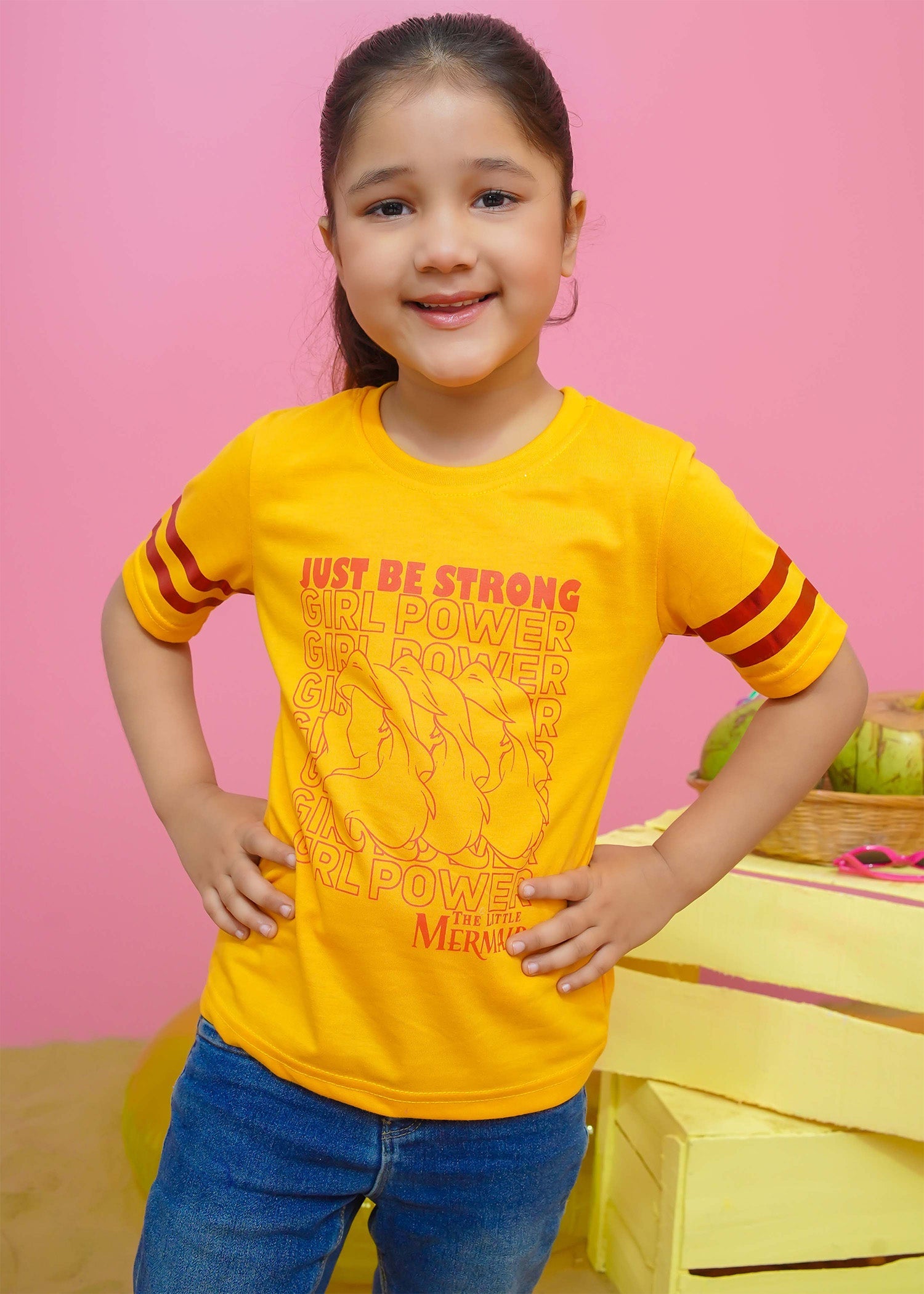 Modest Stitched Summer Kids Collection'2024-Girl Power Graphic Tee