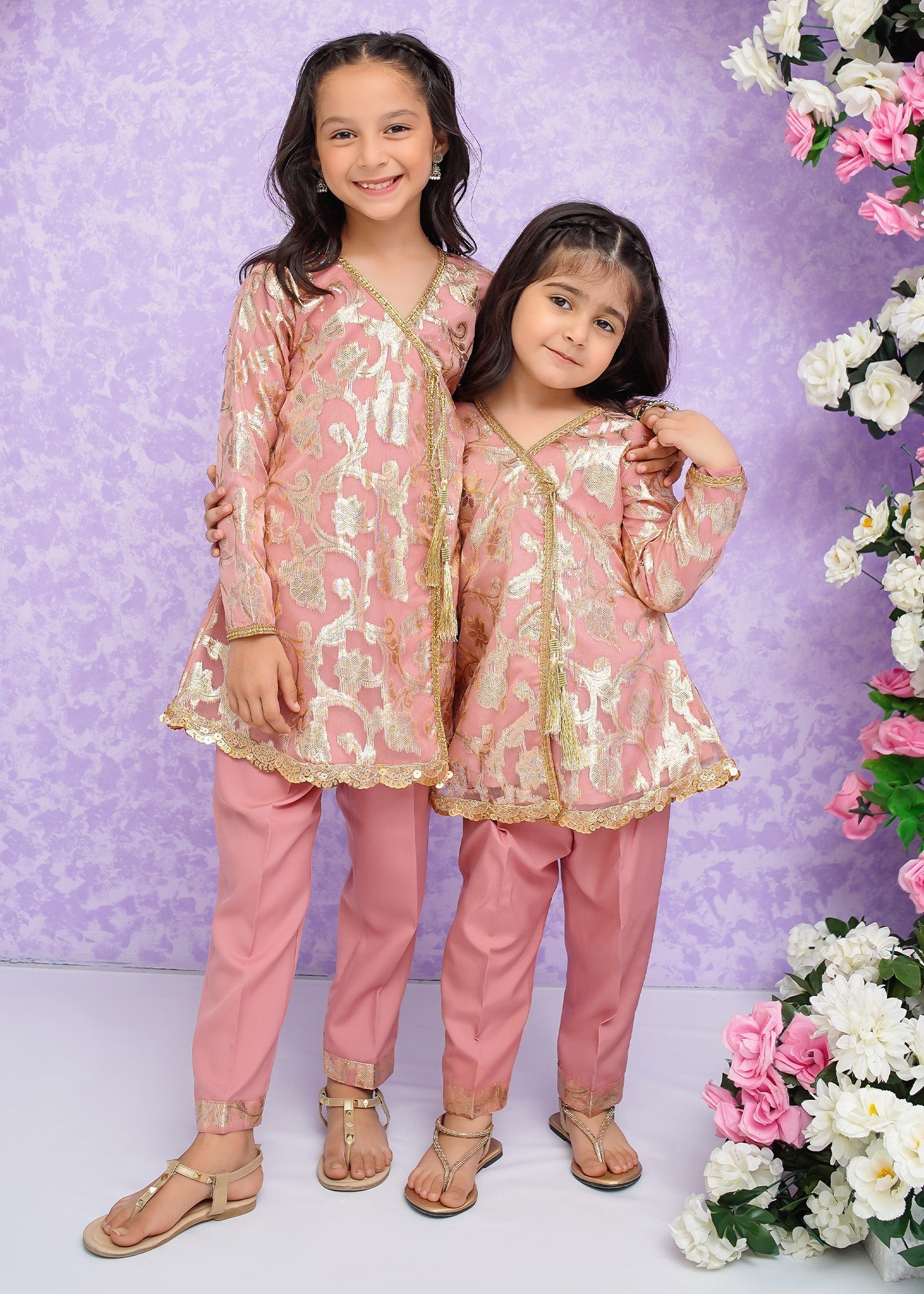 Little Girls By Modest Stitched 3 Piece Festive Collection'2024-Hoor