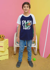 Modest Stitched Summer Kids Collection'2024-Basket Ball Graphic Tee - Blue