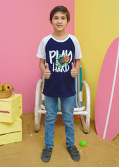 Modest Stitched Summer Kids Collection'2024-Basket Ball Graphic Tee - Blue