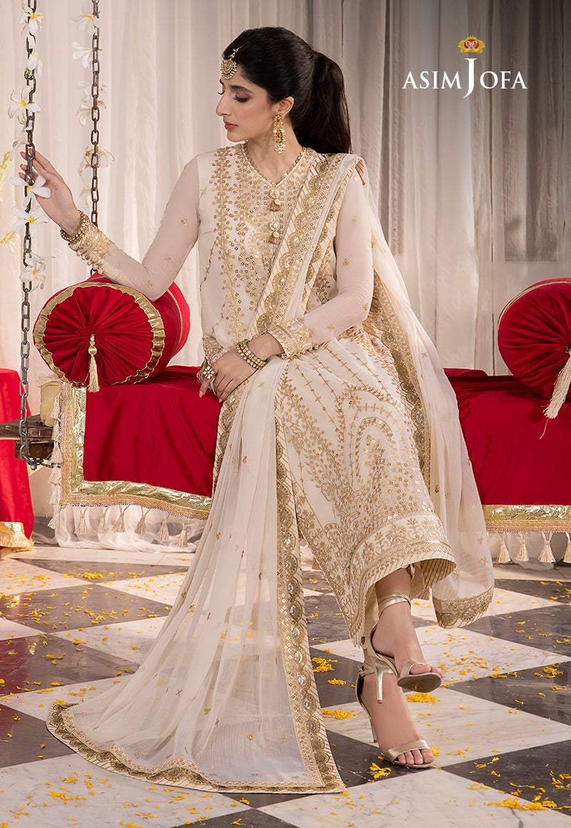 Asim Jofa Abresham '23 Ajab-21 Embroidered Chiffon 3 Pcs