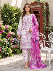 Dr Print 17 By Dr Haris Unstitched 3 Piece Lawn Suit-DPR-0164