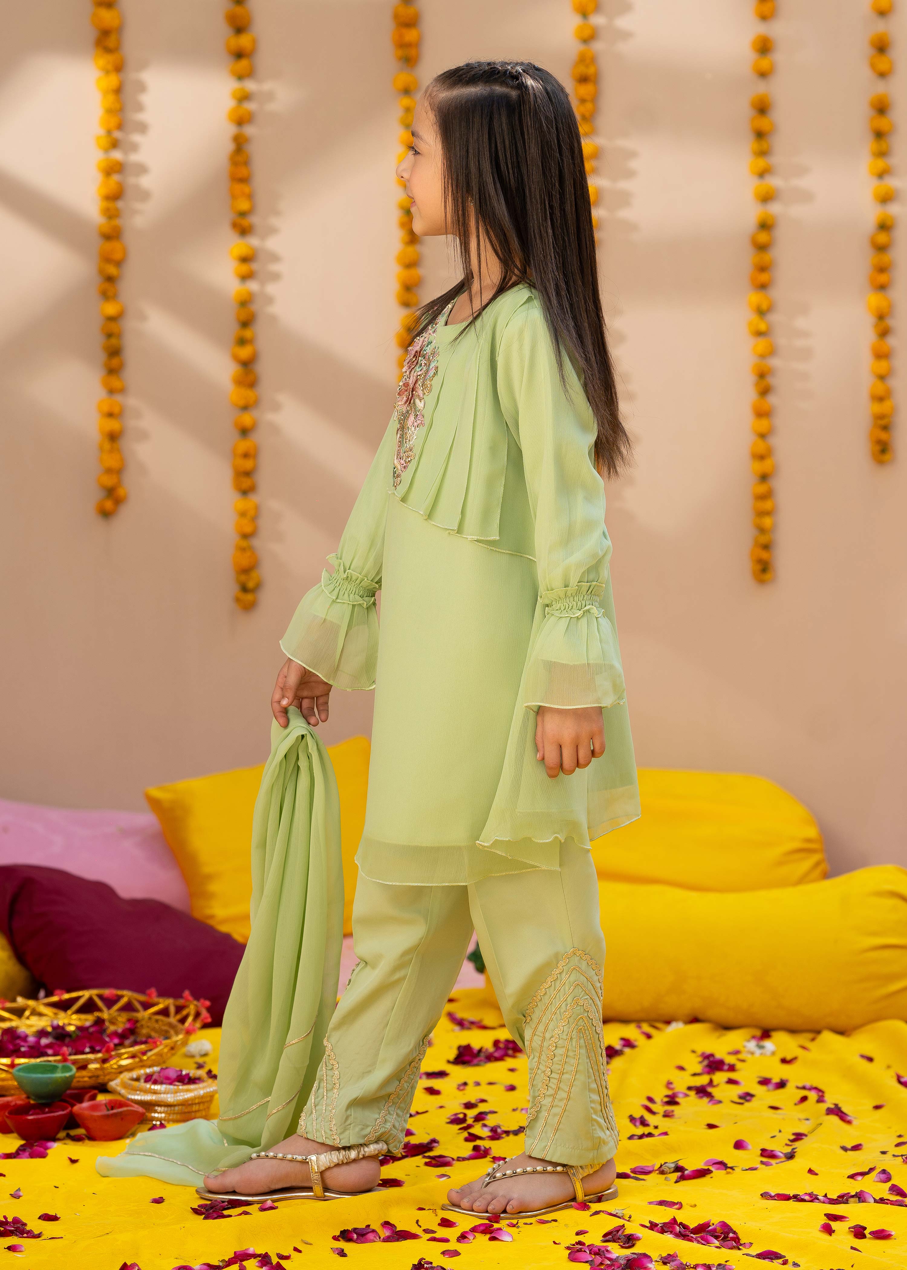 Modest Stitched 3 Piece Kids Formals Collection'2024-Ulfat